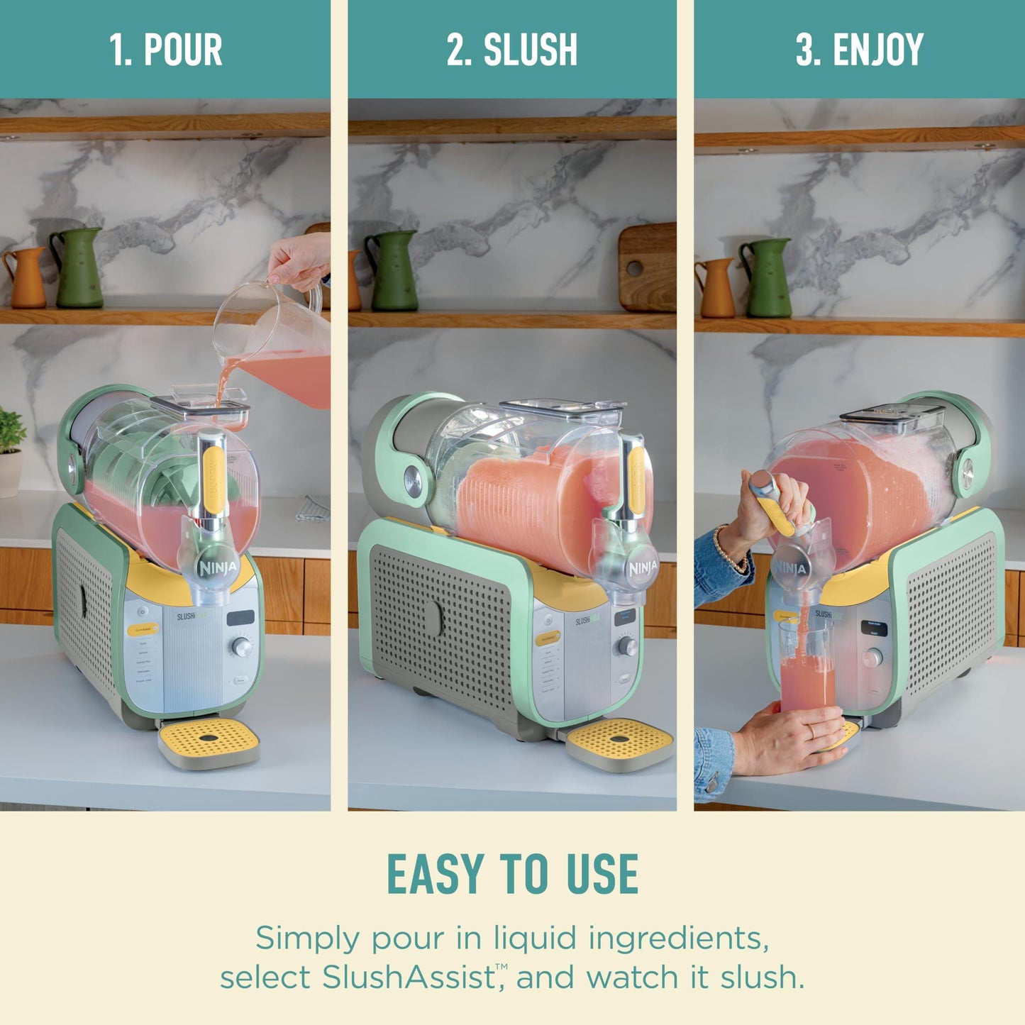 Ninja SLUSHi Max XXL Smart Frozen Drink Maker, 150 oz Party-Size Capacity, No Ice Needed, 6 Preset Programs, Keeps Ideal Temperature Texture